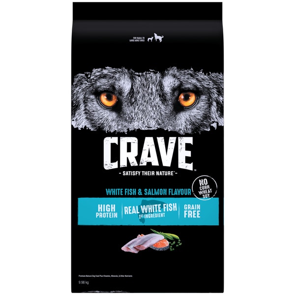 CRAVE™ Dog Food Dry Adult Protein Grain Free, White Fish & Salmon image 1