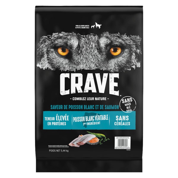 Nourriture pour chiens adultes CRAVE(MC) saveur de poisson blanc et de saumon image 1