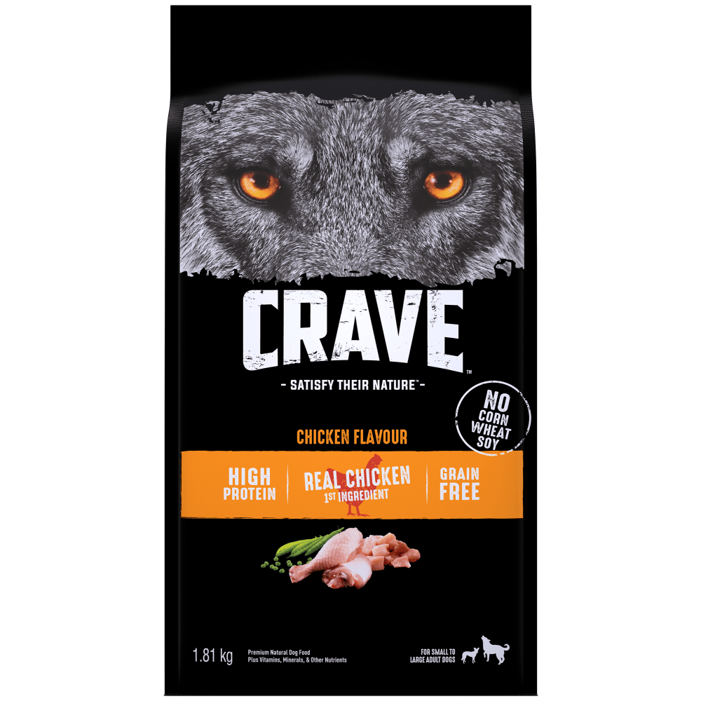 CRAVE Dog Food Dry Adult Protein Grain Free Chicken